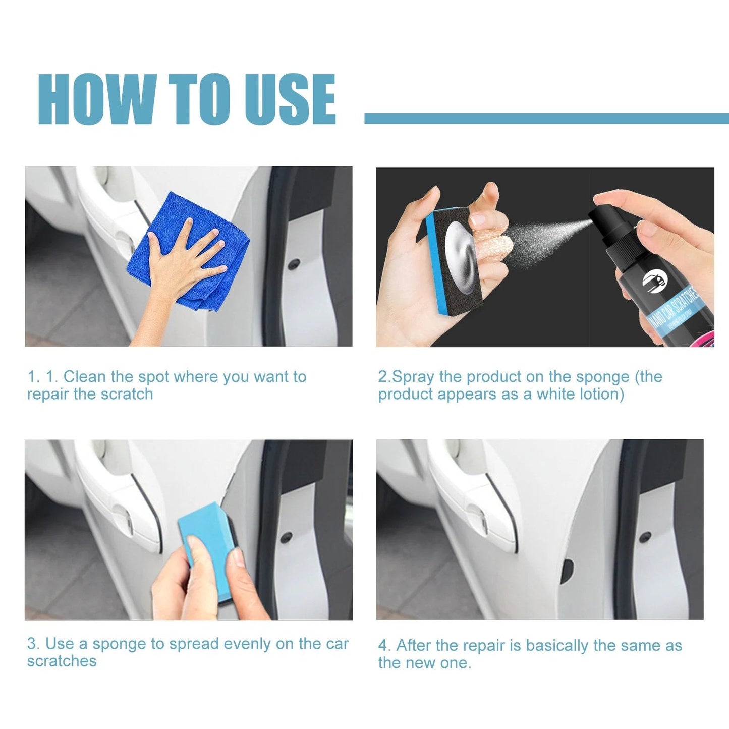 Pxcxu Car Scratch Repair Spray（🚙 Suitable For All Colors Car Paint）