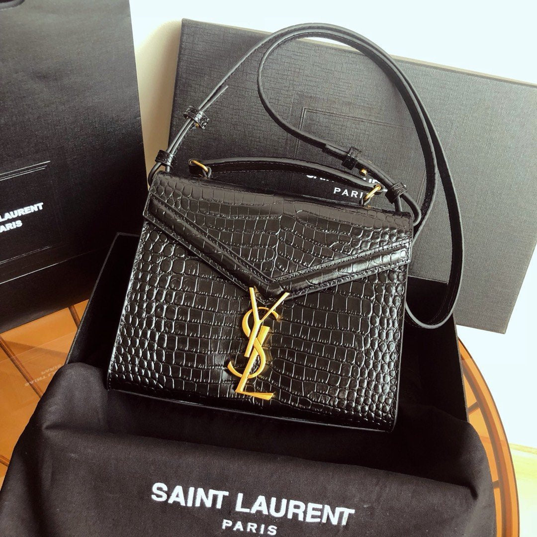 YSL Cassandra Mini Top Handle Bag Black