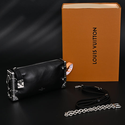Louis Vuitton Soft Trunk Monogram Black Leather Crossbody Bag