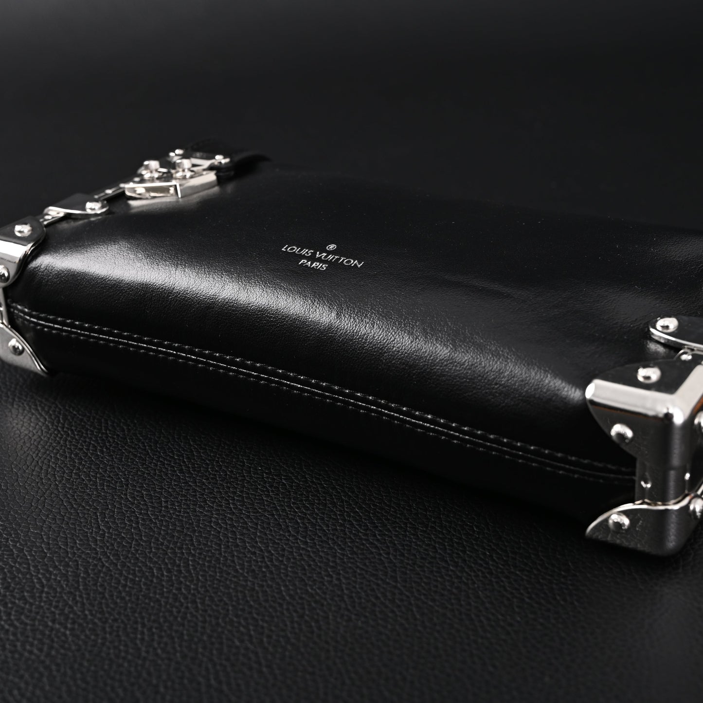 Louis Vuitton Soft Trunk Monogram Black Leather Crossbody Bag