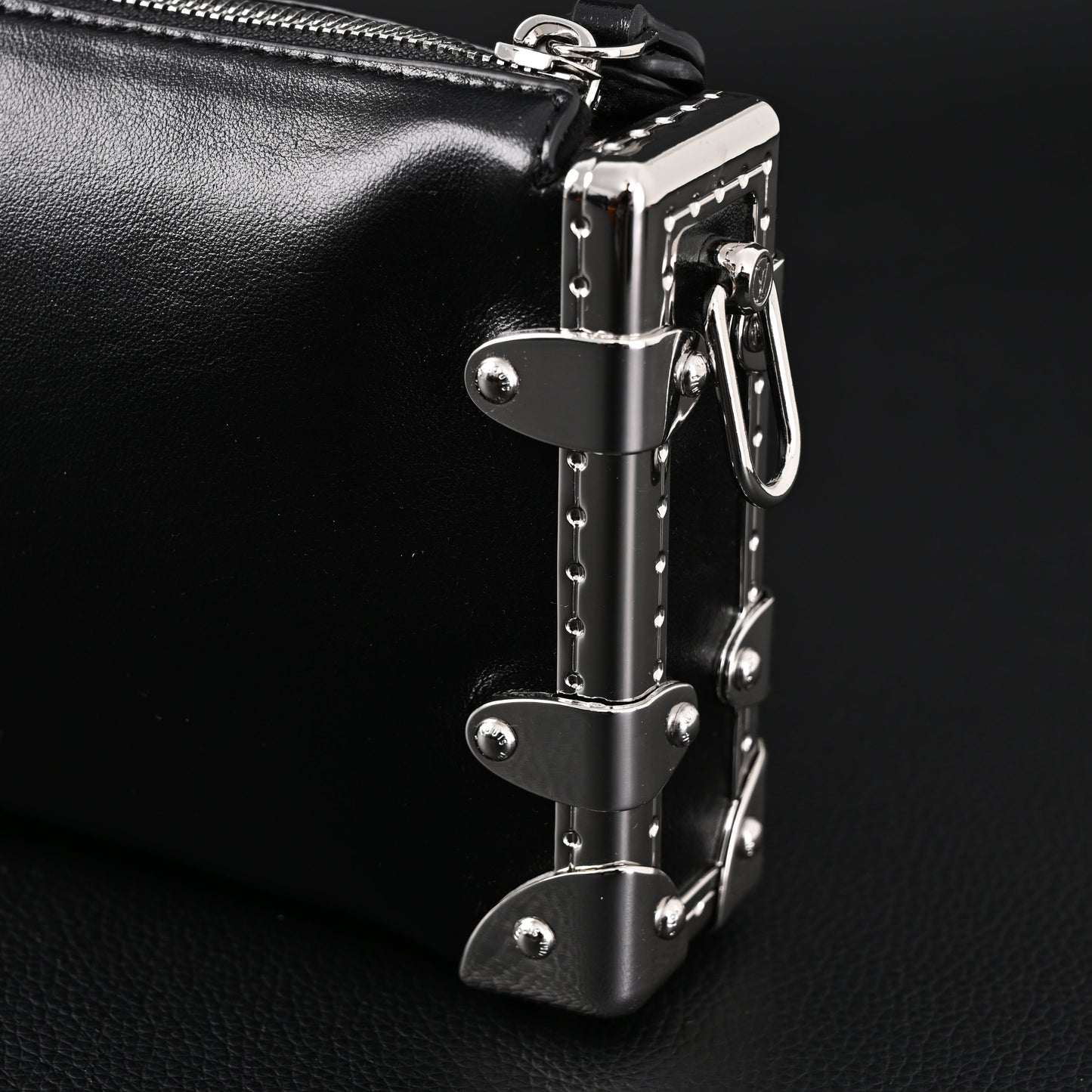 Louis Vuitton Soft Trunk Monogram Black Leather Crossbody Bag