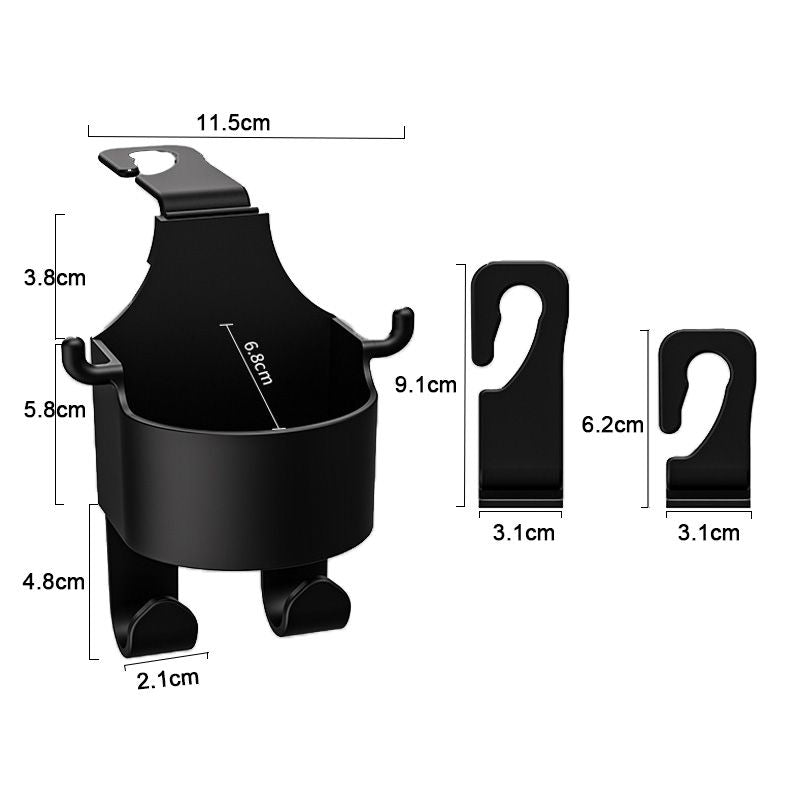 Pxcxu Car Seat Headrest Cup Holder with Hooks