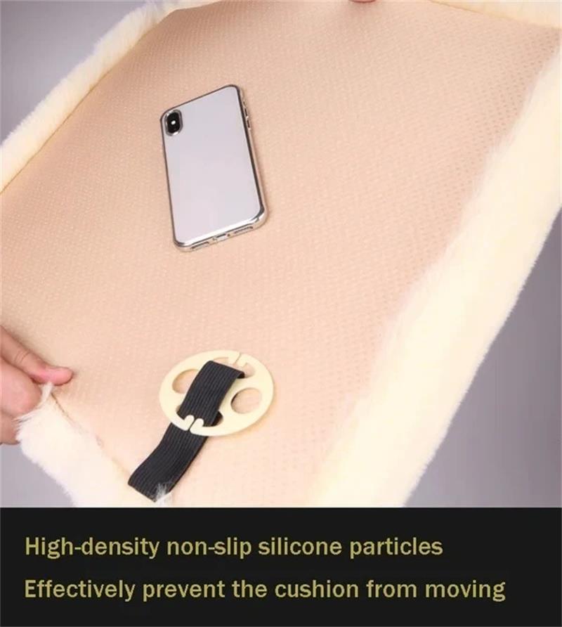 Pxcxu Plush Car Seat Cushion