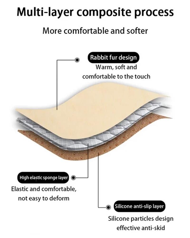 Pxcxu Plush Car Seat Cushion