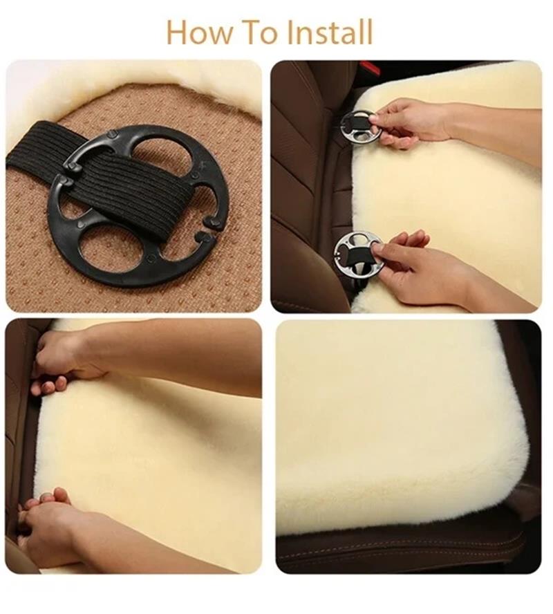 Pxcxu Plush Car Seat Cushion